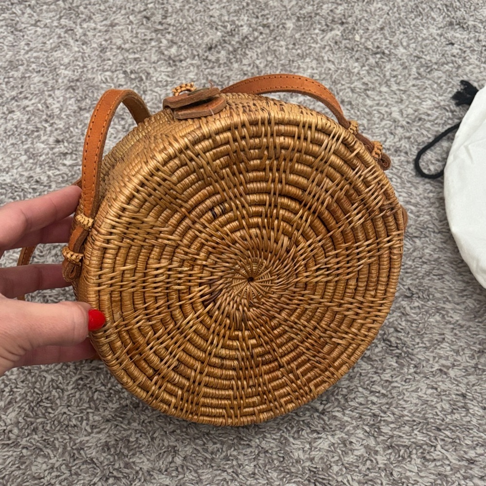 Amerii Woven Tan Crossbody Bag